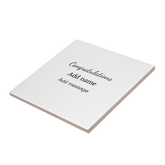 Carreau Félicitations ajouter un message de nom simple dip (Côté)