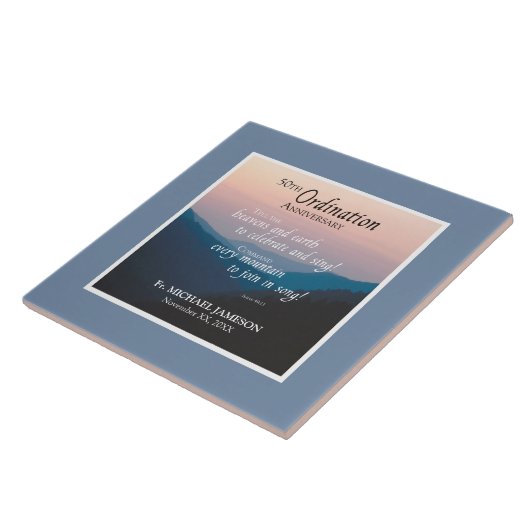 Carreau Félicitations pour le 50e anniversaire de l'ordina (Côté)