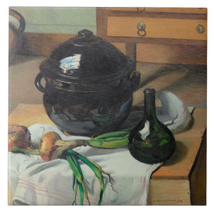 Carreau Felix Vallotton, Ognons et Soupere,