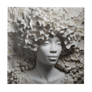 Carreau Femme afro-américaine Reine noire Melanin Poppin