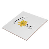 Carreau Femme Amour Fleur Jaune Super écriture manuscrite (Côté)