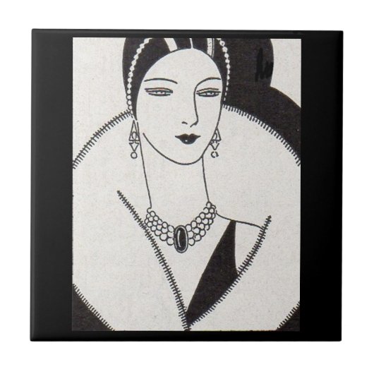 Carreau Femme art déco 1928 (Devant)