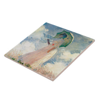Carreau Femme au parasol Claude Monet Art vintage