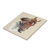 Carreau Femme Avec Son Cheval Préféré (Côté)