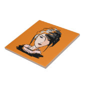 Carreau Femme cool - Caractère de dessin artistique (Côté)