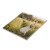 Carreau Femme dans un champ de blé (Côté)