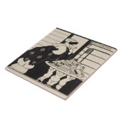 Carreau Femme dans une librairie, conception pour "un (Côté)