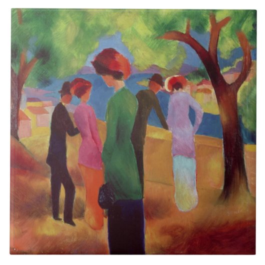 Carreau Femme dans une veste verte, 1913 (Devant)