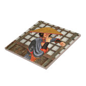 Carreau Femme de combat asiatique (Côté)