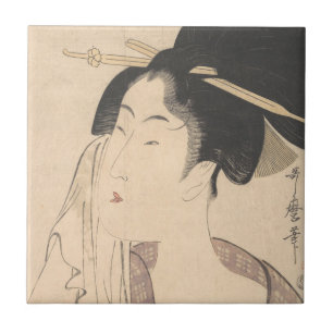 Carreau Femme détendant après son Bath