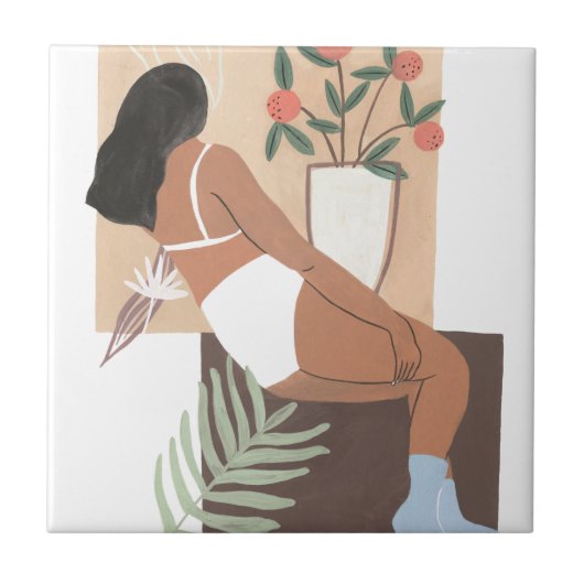 Carreau Femme en repos (Devant)