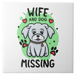 Carreau Femme et chien disparus