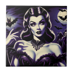 Carreau Femme gothique rétro