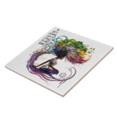 Carreau Femme Inspirée Artisanale Dans Carrelage En Cérami (Côté)