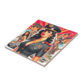 Carreau Femme militaire rétro (Côté)