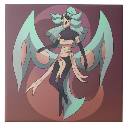 Carreau Femme papillon (Devant)