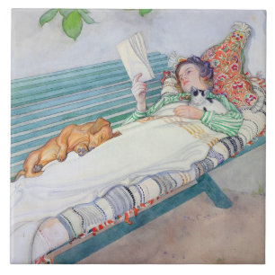 Carreau Femme se trouvant sur un banc, 1913 (la semaine