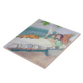 Carreau Femme se trouvant sur un banc, 1913 (la semaine (Côté)