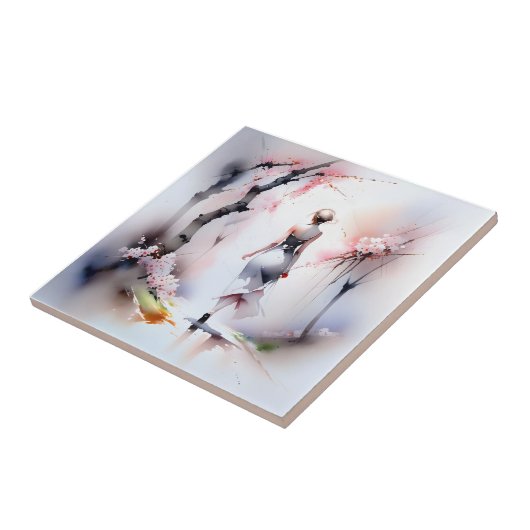 Carreau Femme solitaire marchant (Côté)