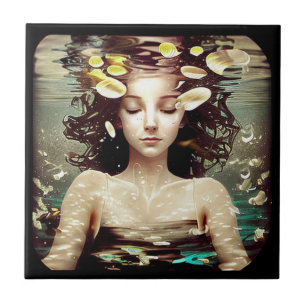Carreau Femme sous l'eau, Art IA