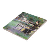 Carreau Femme sur un banc (par Edwin Austin Abbey) (Côté)