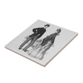 Carreau Femme Victorian Black Grey Homme Élégante (Côté)