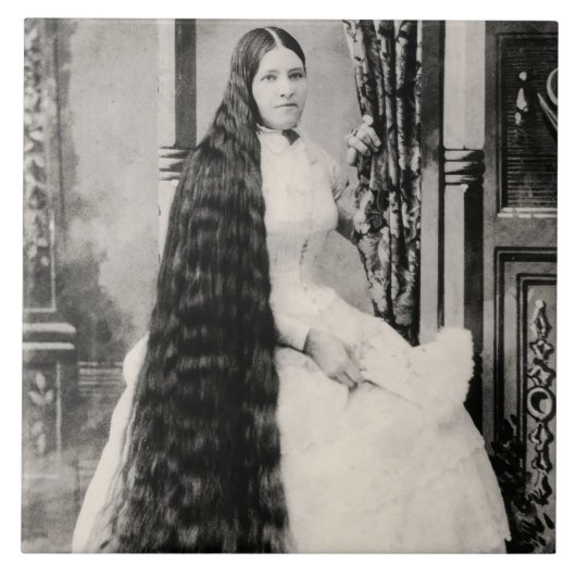 Carreau Femme victorienne aux cheveux longs (Devant)