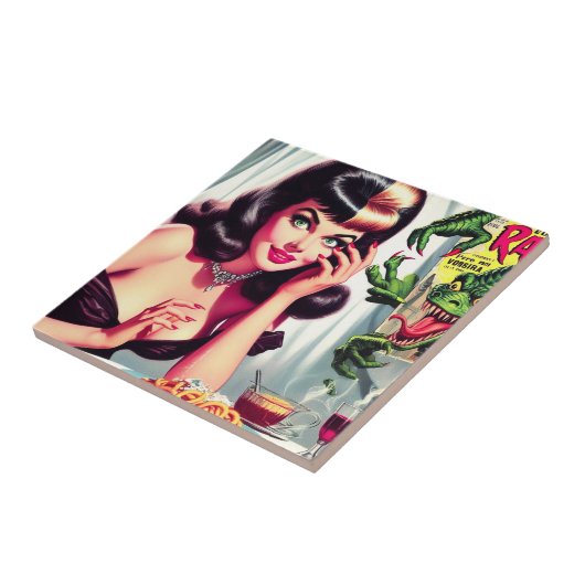 Carreau Femme vintage Vampire (Côté)