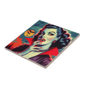 Carreau Femme vintage Vampire (Côté)