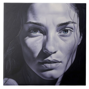 Carreau Femmes "Bleues Brianna" Au Charbon