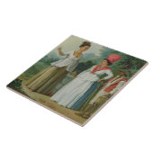 Carreau Femmes indiennes occidentales de couleur, avec un (Côté)