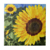 Carreau Fence painted de Sunflowers (Devant)