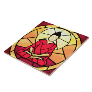 Carreau Fenêtre en tache du bouddha de Bali