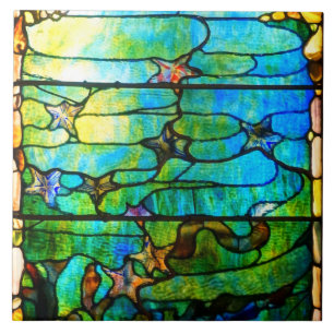 Carreau Fenêtre en verre tendu regardez la mer étoile