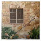 Carreau Fenêtre et mur en pierre ancienne, Pienza, Italie (Devant)