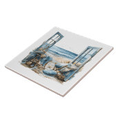 Carreau Fenêtre sur la plage... - Dreaming of the Beach (Côté)