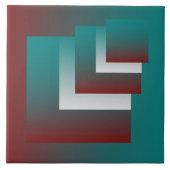 Carreau Fenêtres en blanc bordeaux turquoise (Devant)