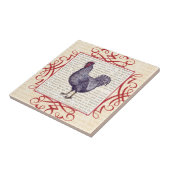 Carreau Ferme avicole de cru de coq de Plymouth Rock (Côté)