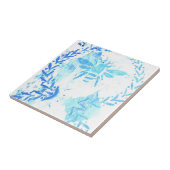 Carreau Ferme bleue de guirlande d'abeille de miel (Côté)