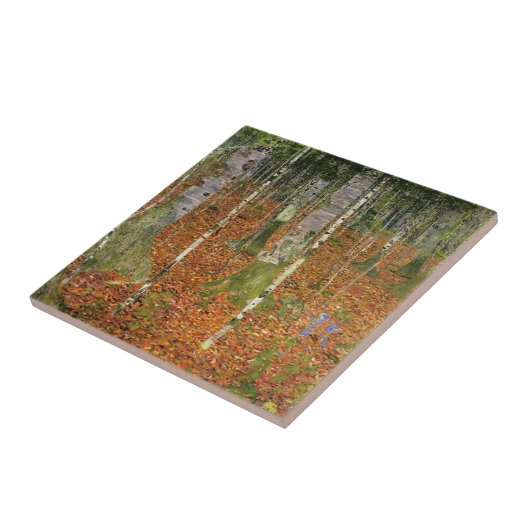 Carreau Ferme de Gustav Klimt- avec des arbres de bouleau (Côté)