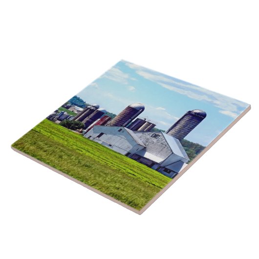 Carreau Ferme Pennsylvanie avec Silos (Côté)