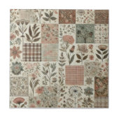 Carreau Ferme rustique Sage Green Patchwork Quilt Floral (Devant)