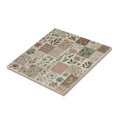Carreau Ferme rustique Sage Green Patchwork Quilt Floral (Côté)