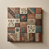 Carreau Ferme rustique Terracotta Quilt Patchwork Floral