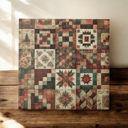 Carreau Ferme rustique Terracotta Quilt Patchwork Floral