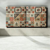 Carreau Ferme rustique Terracotta Quilt Patchwork Floral