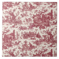 Ferme vintage Russe Français Toile-Rouge & Tan