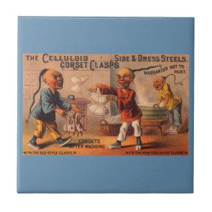 Carreau Fermoirs de corset celluloïdes Victorian tradecard