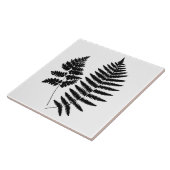 Carreau Ferne des bois, noir et blanc (Côté)