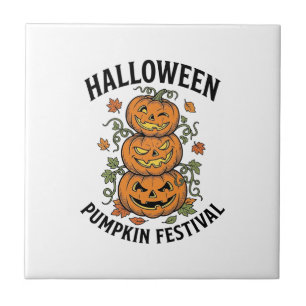 Carreau Festival de citrouilles d'Halloween Jack O Lantern